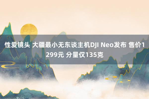 性爱镜头 大疆最小无东谈主机DJI Neo发布 售价1299元 分量仅135克