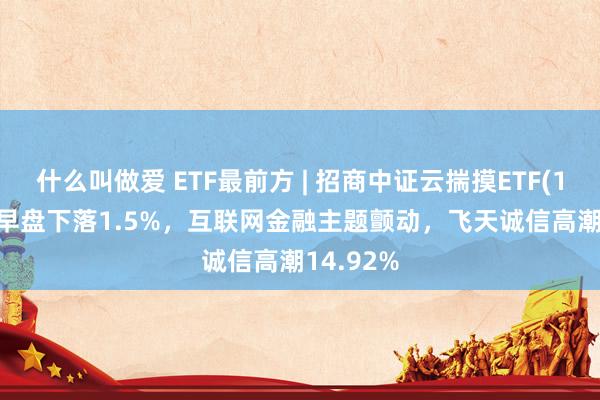 什么叫做爱 ETF最前方 | 招商中证云揣摸ETF(159890)早盘下落1.5%，互联网金融主题颤动，飞天诚信高潮14.92%