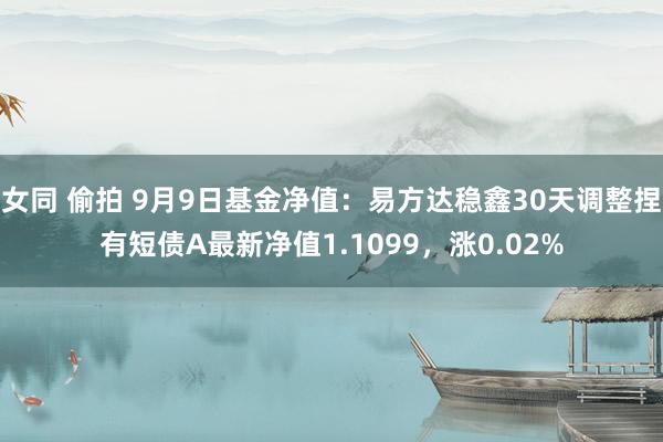 女同 偷拍 9月9日基金净值：易方达稳鑫30天调整捏有短债A最新净值1.1099，涨0.02%