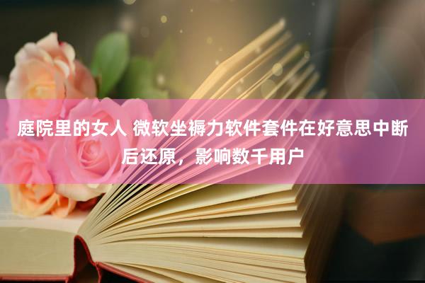 庭院里的女人 微软坐褥力软件套件在好意思中断后还原，影响数千用户