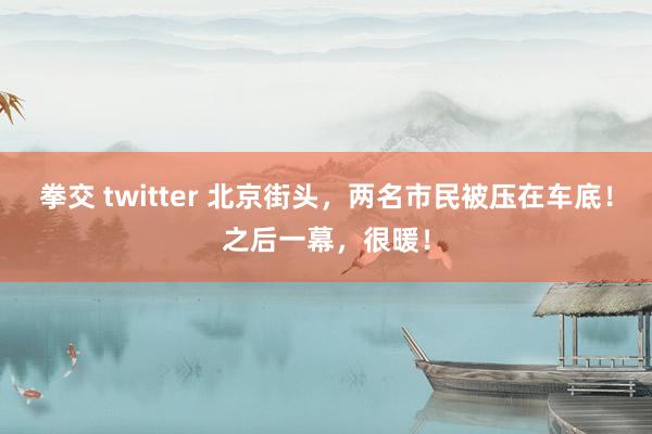 拳交 twitter 北京街头，两名市民被压在车底！之后一幕，很暖！