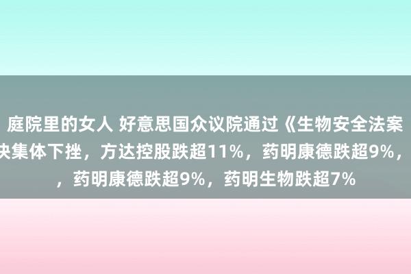 庭院里的女人 好意思国众议院通过《生物安全法案》！港股CXO板块集体下挫，方达控股跌超11%，药明康德跌超9%，药明生物跌超7%