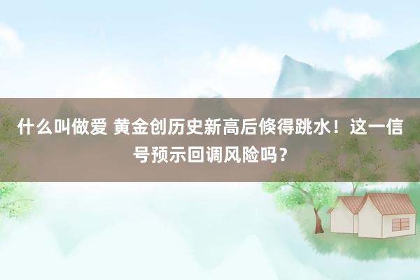 什么叫做爱 黄金创历史新高后倏得跳水！这一信号预示回调风险吗？