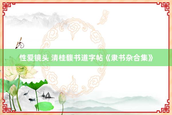 性爱镜头 清桂馥书道字帖《隶书杂合集》