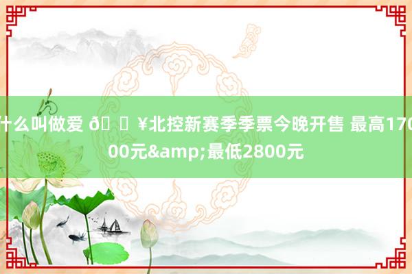 什么叫做爱 🔥北控新赛季季票今晚开售 最高17000元&最低2800元