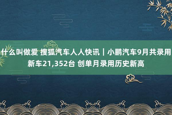 什么叫做爱 搜狐汽车人人快讯｜小鹏汽车9月共录用新车21，352台 创单月录用历史新高