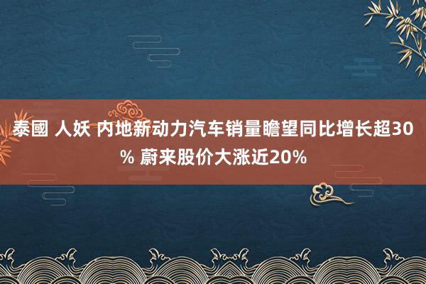 泰國 人妖 内地新动力汽车销量瞻望同比增长超30% 蔚来股价大涨近20%