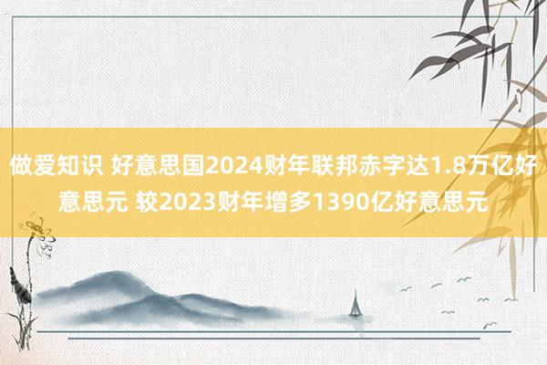 做爱知识 好意思国2024财年联邦赤字达1.8万亿好意思元 较2023财年增多1390亿好意思元