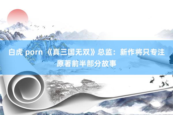 白虎 porn 《真三国无双》总监：新作将只专注原著前半部分故事