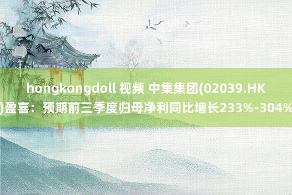 hongkongdoll 视频 中集集团(02039.HK)盈喜：预期前三季度归母净利同比增长233%-304%