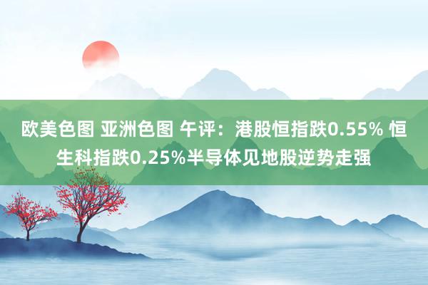 欧美色图 亚洲色图 午评：港股恒指跌0.55% 恒生科指跌0.25%半导体见地股逆势走强