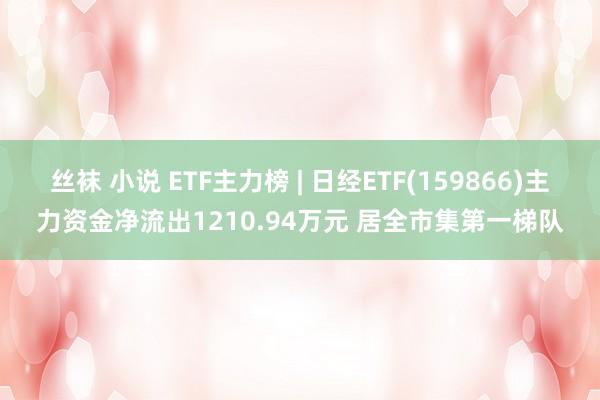 丝袜 小说 ETF主力榜 | 日经ETF(159866)主力资金净流出1210.94万元 居全市集第一梯队