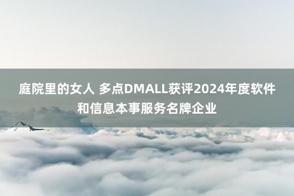 庭院里的女人 多点DMALL获评2024年度软件和信息本事服务名牌企业