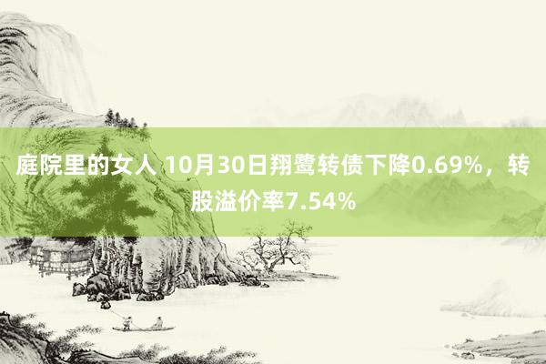 庭院里的女人 10月30日翔鹭转债下降0.69%，转股溢价率7.54%