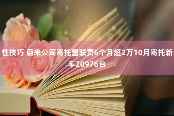 性技巧 蔚来公司寄托量联贯6个月超2万10月寄托新车20976台