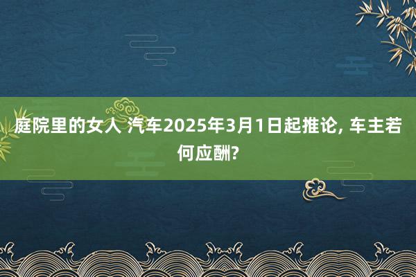 庭院里的女人 汽车2025年3月1日起推论， 车主若何应酬?