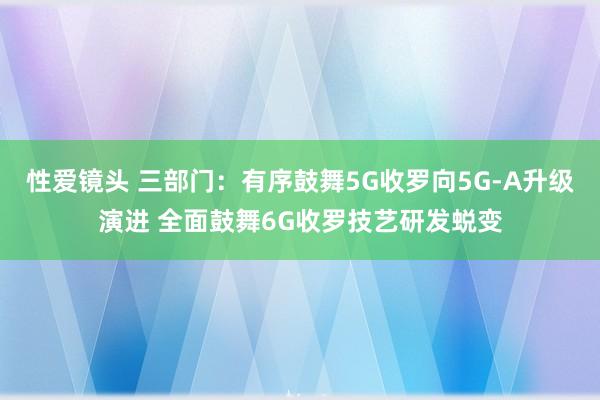 性爱镜头 三部门：有序鼓舞5G收罗向5G-A升级演进 全面鼓舞6G收罗技艺研发蜕变