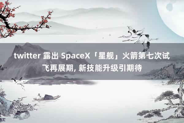 twitter 露出 SpaceX「星舰」火箭第七次试飞再展期， 新技能升级引期待